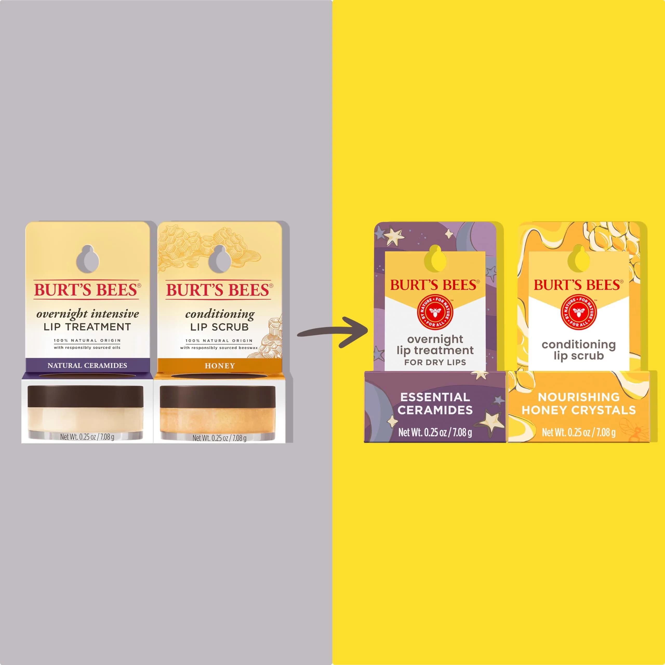 Burt's Bees Original + Honey Bundle Lip Treatment, 0.25 oz (Pack of 2) | Natural Retinol Alternative & Ceramides - view 2
