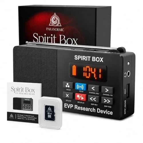 PARANORMIC Spirit Box for Ghost Hunting | 87.5-108 MHz FM & 522-1710 kHz AM | EVP Recorder, Night-Ready, 32GB MicroSD thumbnail 1