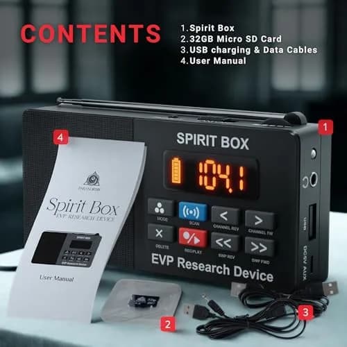PARANORMIC Spirit Box for Ghost Hunting | 87.5-108 MHz FM & 522-1710 kHz AM | EVP Recorder, Night-Ready, 32GB MicroSD thumbnail 8