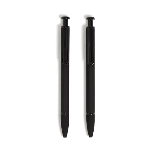 U Brands Ballpoint Pens 2 Pack | Bold 1.0 mm Point Black Ink, Black | Stylish & Impactful thumbnail 1
