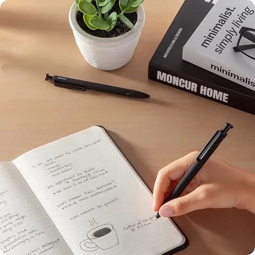 U Brands Ballpoint Pens 2 Pack | Bold 1.0 mm Point Black Ink, Black | Stylish & Impactful thumbnail 6