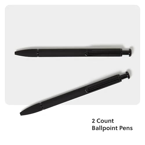 U Brands Ballpoint Pens 2 Pack | Bold 1.0 mm Point Black Ink, Black | Stylish & Impactful thumbnail 2