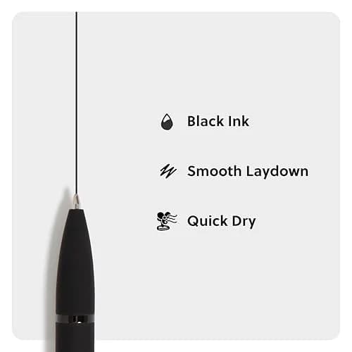 U Brands Ballpoint Pens 2 Pack | Bold 1.0 mm Point Black Ink, Black | Stylish & Impactful thumbnail 4