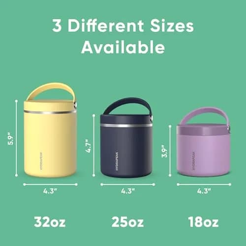 Hydrapeak 18oz Stainless Steel Vacuum Insulated Food Jar | Hot Food and Cold Food, Wide Mouth Leak-Proof Soup Container, 532ml (18 fl oz) thumbnail 5