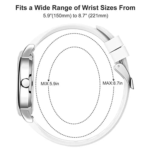 GOLDEN HOUR Waterproof Nurse Watch 38mm White Silicone Band | Easy Read 12/24 Hour Dial, Second Hand, Medical-Style thumbnail 5