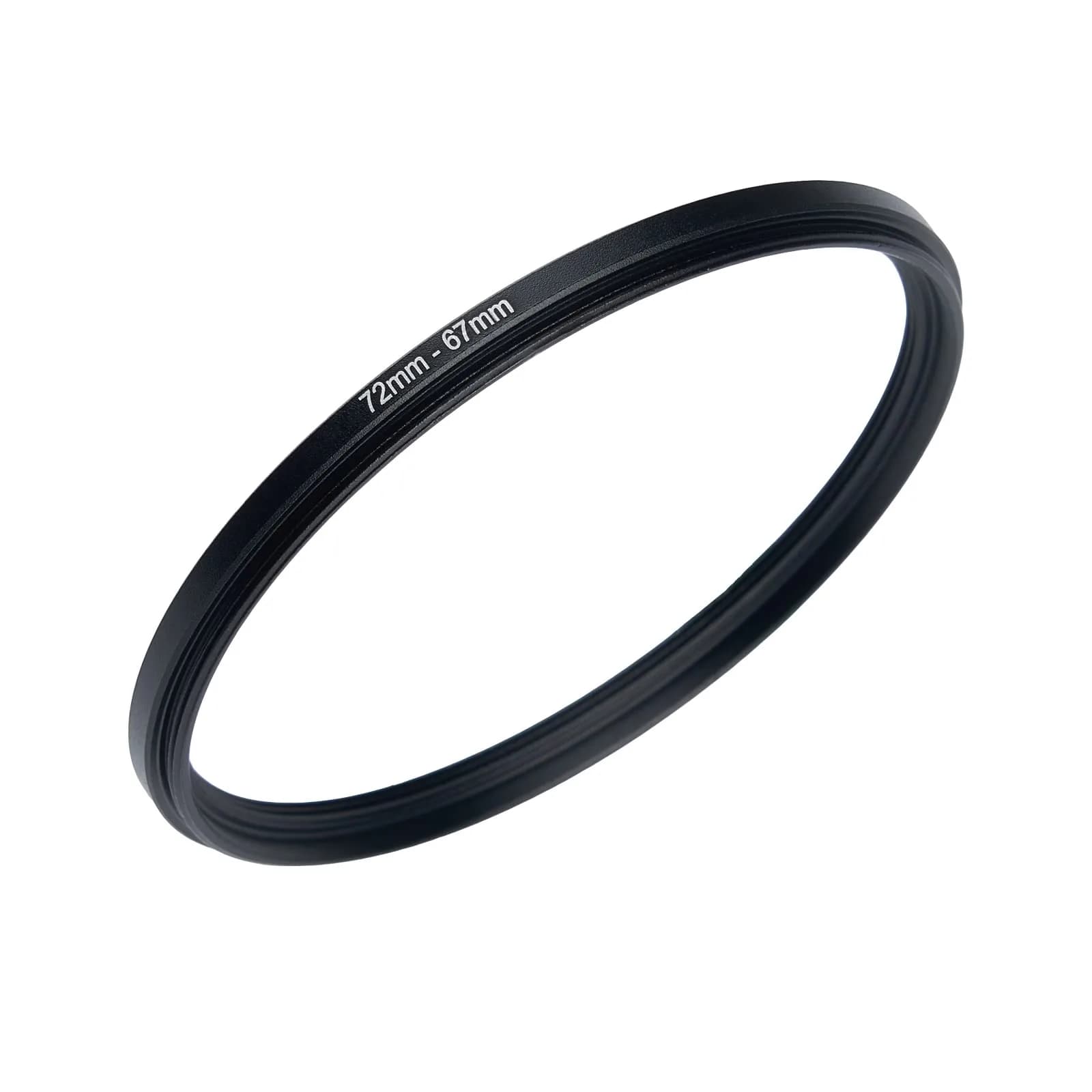BETUYESS 72mm to 67mm Step-Down Rings Filter Adapter for All Brands UV ND CPL Metal — 72mm-67mm