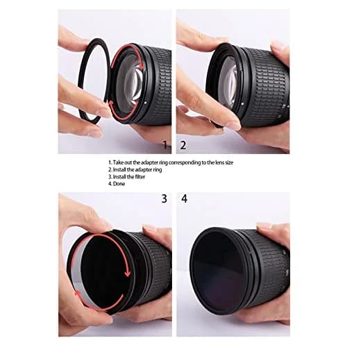 BETUYESS 72mm to 67mm Step-Down Rings Filter Adapter for All Brands UV ND CPL Metal thumbnail 4