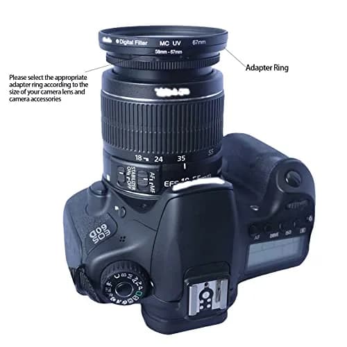 BETUYESS 72mm to 67mm Step-Down Rings Filter Adapter for All Brands UV ND CPL Metal thumbnail 5