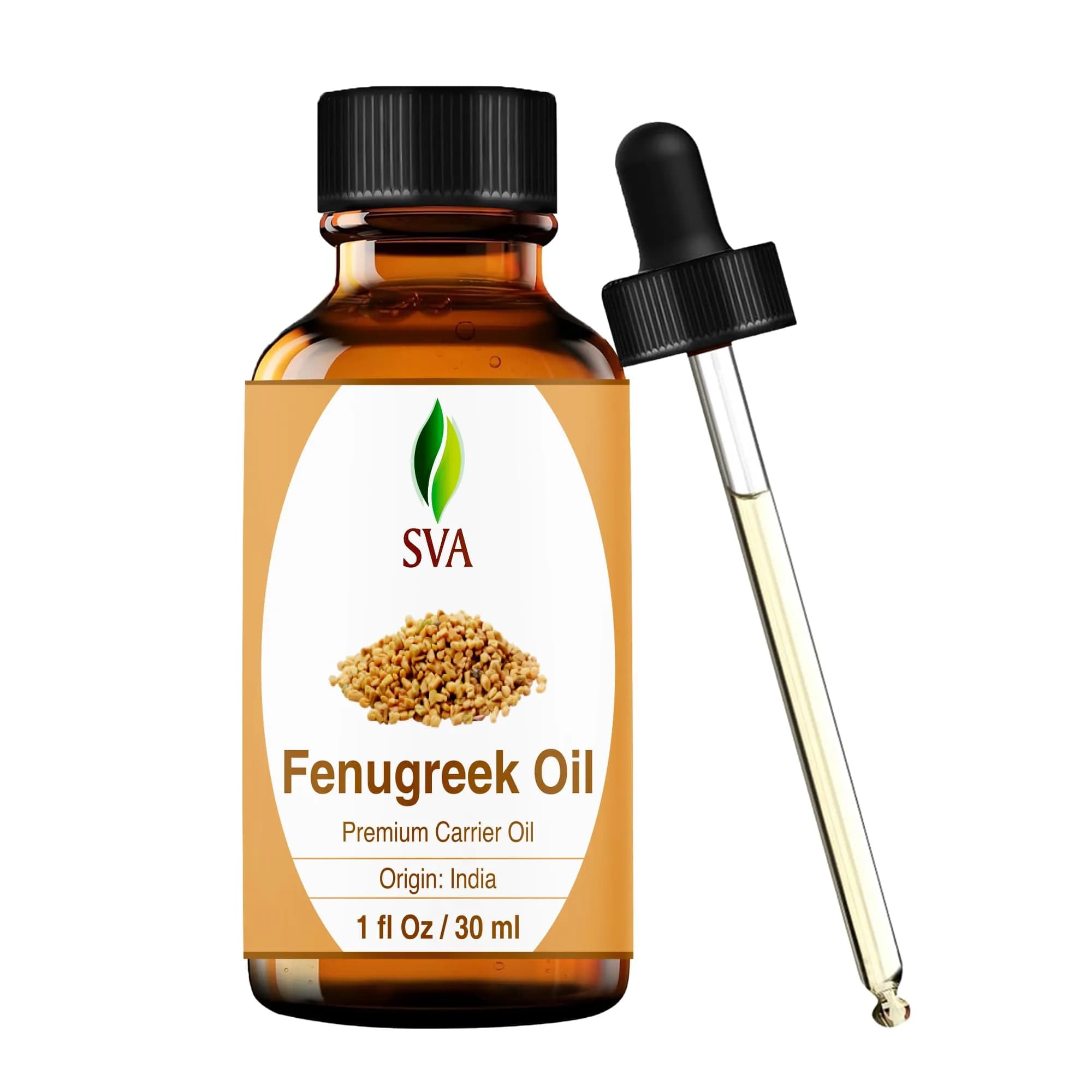 SVA ORGANICS Fenugreek Seed Carrier Oil 30 ml (1 Fl Oz) | USA Imported for Hair & Skin Care - main product image