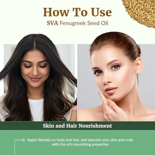 SVA ORGANICS Fenugreek Seed Carrier Oil 30 ml (1 Fl Oz) | USA Imported for Hair & Skin Care thumbnail 5
