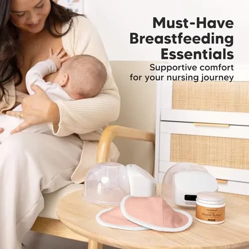 KeaBabies Organic Nursing Pads (14-Pack, Lovelle, 4.6") | 4-Layer Absorbency for Leak Protection thumbnail 9