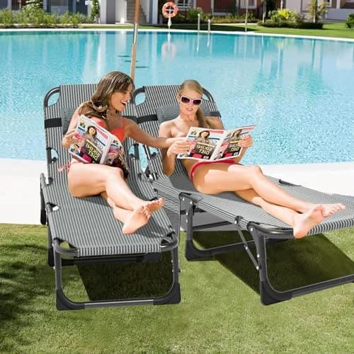 Slsy Folding Camping Cot for Adults | Adjustable 5-Position Portable Bed with Removable Mat thumbnail 3