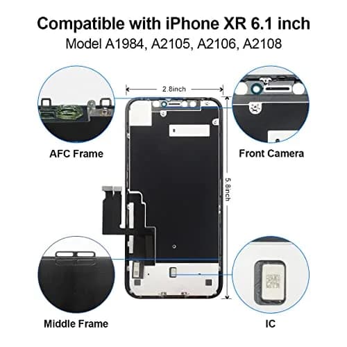 EFAITHFIX iPhone XR Screen Replacement 6.1 inch Full HD LCD with Waterproof Adhesive Sticker | Incell Technology Display thumbnail 3