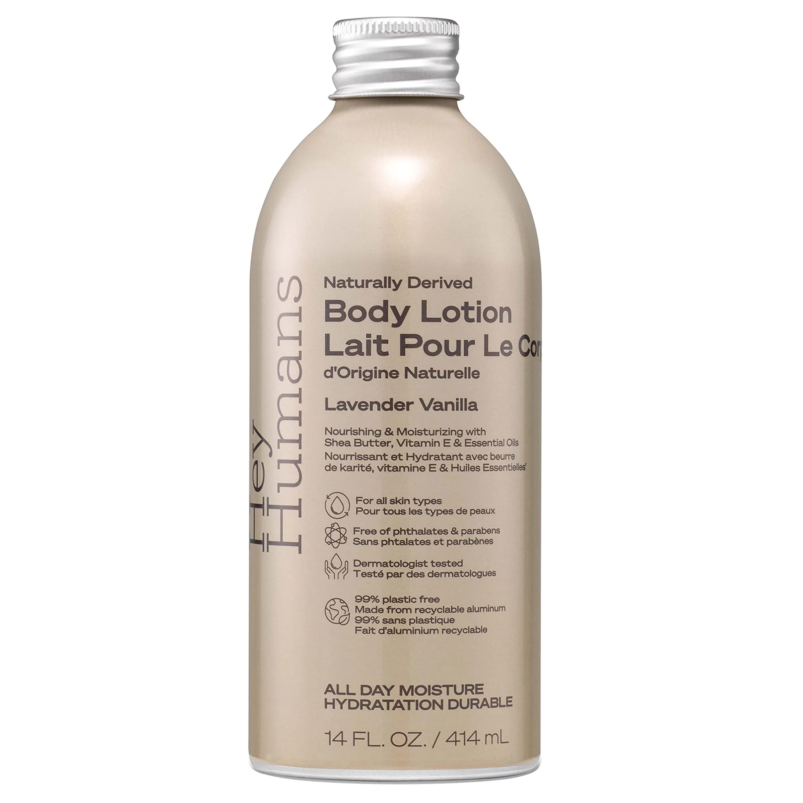 Hey Humans Moisturizing Body Lotion with Natural Ingredients - Lavendar Vanilla & Shea Butter | Vegan, Cruelty Free, 14 fl. oz — Lavender