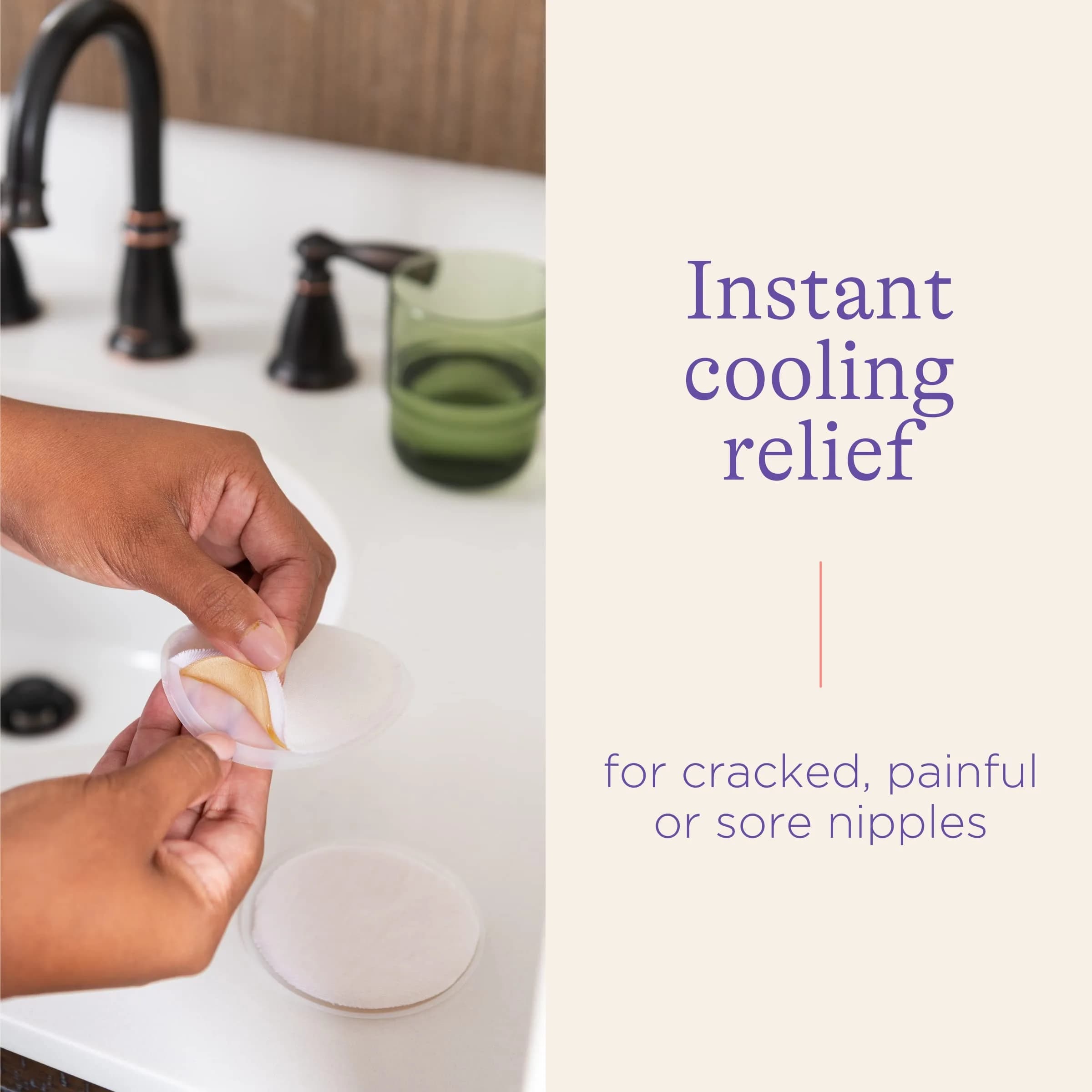Lansinoh Soothies Cooling Gel Pads for Nursing (4 Count) | Reusable Relief for Sore Nipples - view 2
