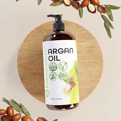 Premium Nature Organic Argan Oil for Hair Growth & Skin Serum 473ml (16 Fl Oz) | Pure Cold Pressed Moroccan Oil for Dry, Damaged, Curly, Frizzy Hair thumbnail 5