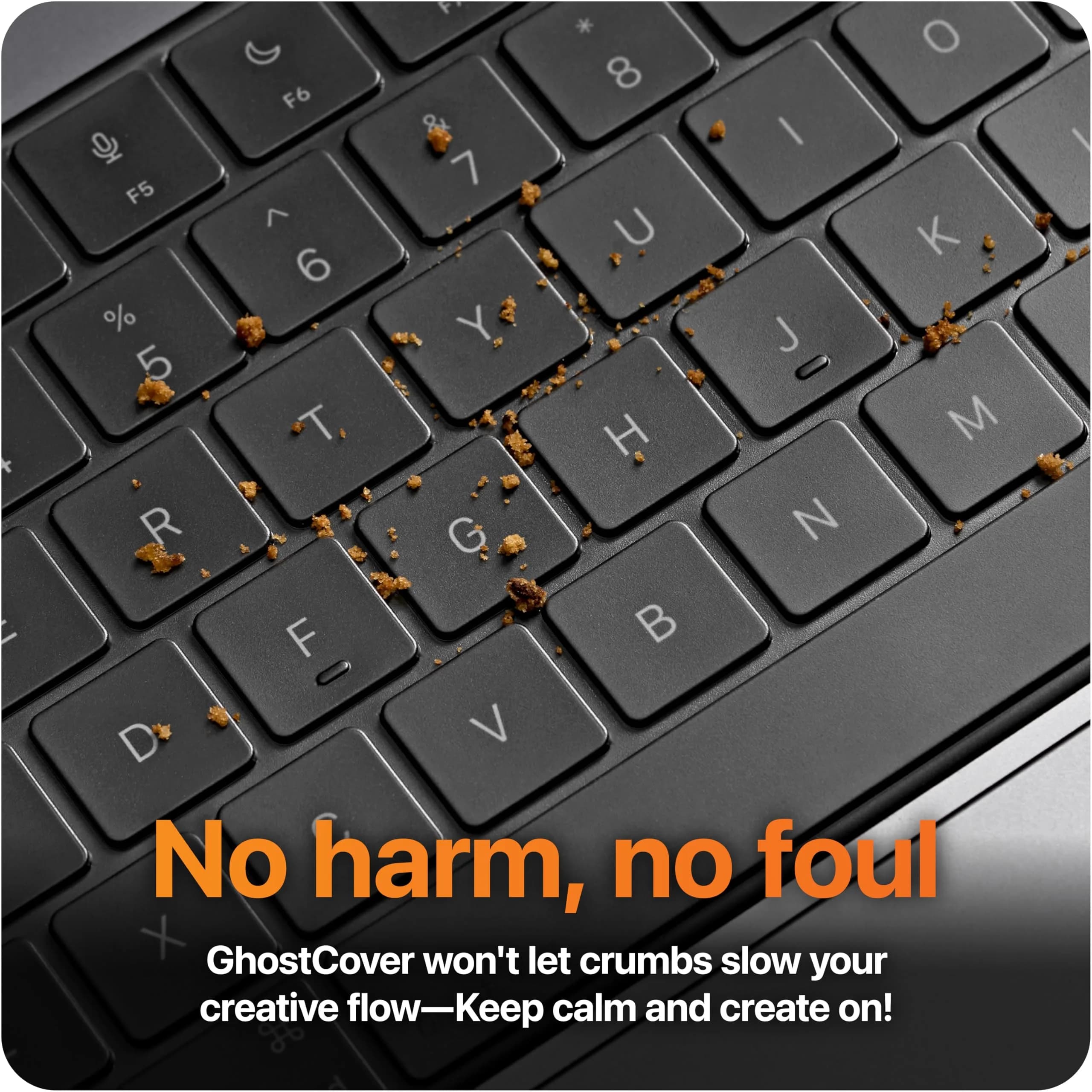 UPPERCASE GhostCover Original Premium Ultra Thin Keyboard Cover Protector for MacBook Pro 14"/16" & Air 13"/15" (1 Unit, Translucent Tinted) - view 6