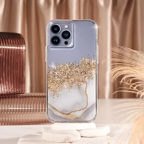 Case-Mate iPhone 14 Pro Max Case - Karat Marble 6.7" | 10FT Drop & Wireless Charging thumbnail 5