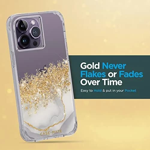 Case-Mate iPhone 14 Pro Max Case - Karat Marble 6.7" | 10FT Drop & Wireless Charging thumbnail 8