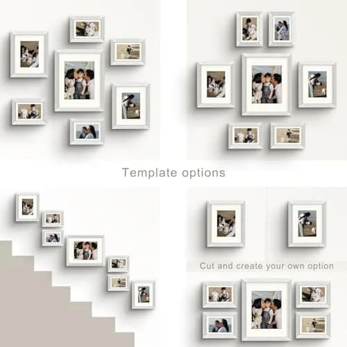 Frametory Gallery Wall Frame Set of 7 Multiple Sizes | Elegant Silver Finish with Ivory Mats thumbnail 7