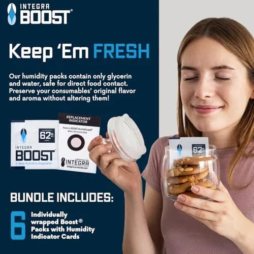 Integra Boost 62% RH 2-Way Humidity Control Pack 8g (0.28 oz) — Pack of 6 | Maintains Ideal Humidity for Herbs, Spices, and Pantry Items thumbnail 7