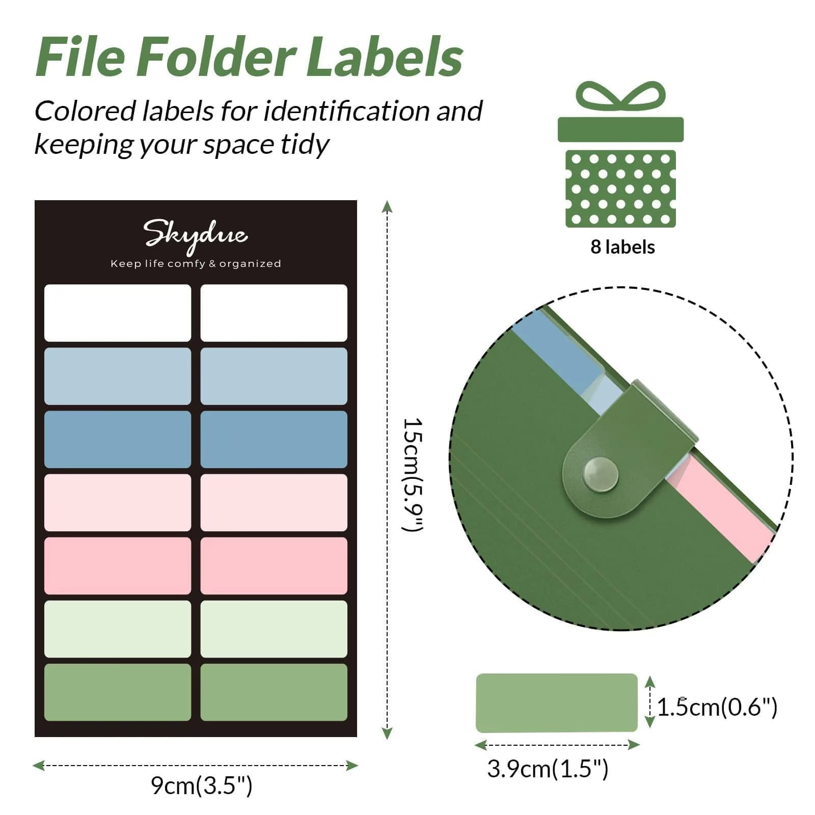 SKYDUE Expanding File Folder with 8 Pockets, Letter Size Accordion Organizer, Olivegreen | Portable Paper Organizer for Students & Office - view 4