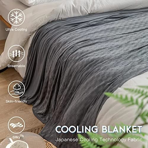 AmyHomie Cooling Blanket for Hot Sleepers 60"x80" | Lightweight Summer Twin Size thumbnail 7