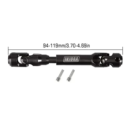 INJORA Steel Heavy-Duty Drive Shaft for 1/10 RC Crawler Car, 94-119mm | Upgraded Power Transfer thumbnail 2