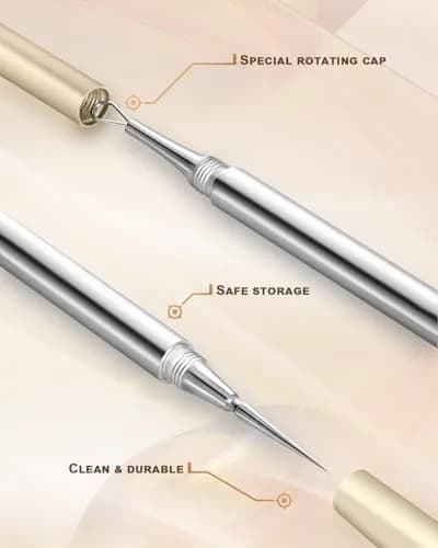 SG Nekoo Professional Milia & Blackhead Removal Tool Kit with Titanium Alloy Needle & Tweezers | Titanium Gold thumbnail 3