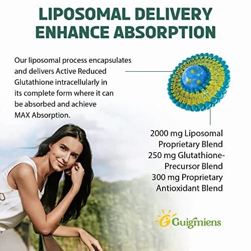 Guigmiens Liposomal Glutathione 2000 MG | Antioxidant Support for Skin & Immunity thumbnail 3