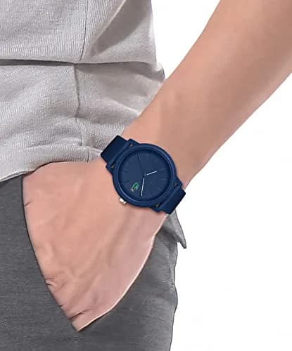 Lacoste 12.12 Men's Quartz Watch 42mm (1.65 inches) | Sporty Fashion Timepiece with Blue Silicone Strap thumbnail 4