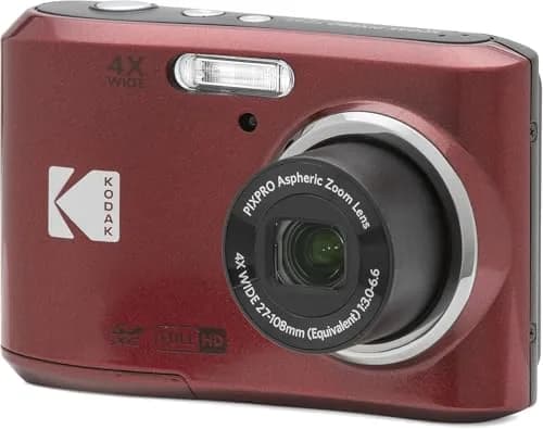 KODAK PIXPRO FZ45 Compact Digital Camera White 16MP | Easy Point-and-Shoot for Everyday Memories — Red