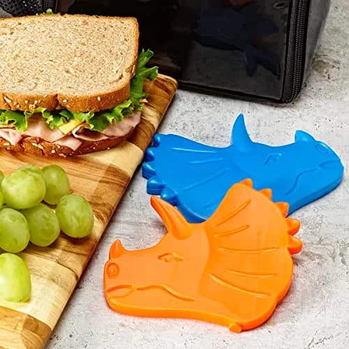 Fit & Fresh Reusable Kids Lunch Box Ice Packs 4pk | Slim, Fun & Safe for School & Picnic (70-120 chars) thumbnail 5