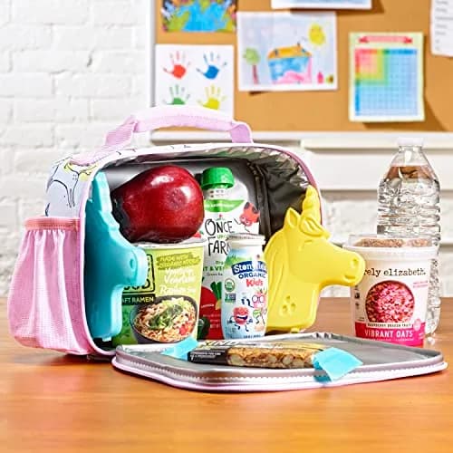 Fit & Fresh Cool Coolers Reusable Kids Lunch Box Ice Packs 4pk | Slim, Fun & Safe for School & Picnics thumbnail 4