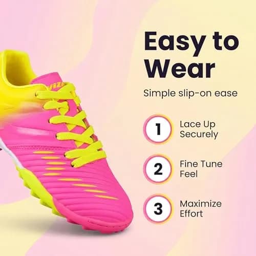 Vizari Liga Turf Soccer Shoes for Boys & Girls | Durable Polyurethane Sole, Rubber Outsole for All Surfaces thumbnail 3