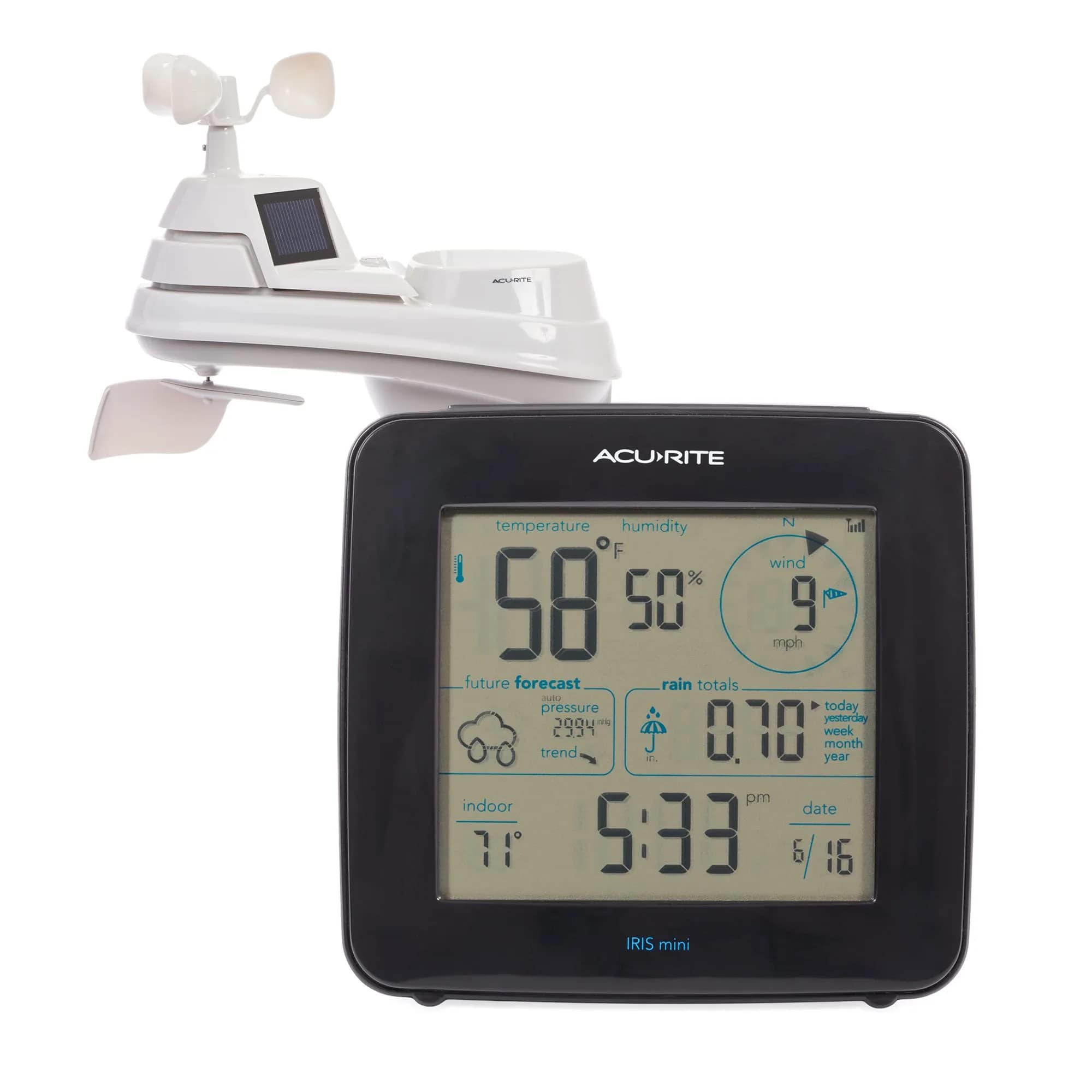 AcuRite Iris Weather Station with Mini Wireless Display, 2.06 kg (4.56 lb) | Hyperlocal Forecast & Barometer - main product image