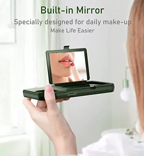 WeLoveCase iPhone 13 / 14 Wallet Case with Credit Card & Mirror | Heavy Duty Shockproof Cover thumbnail 3