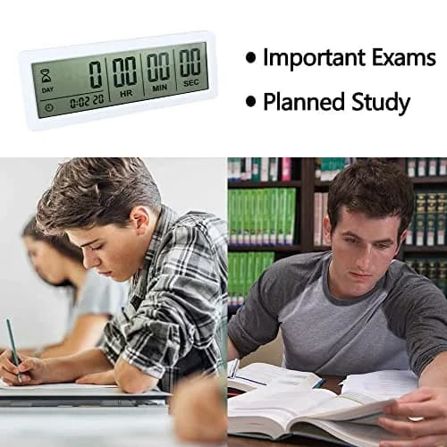 MOSTRUST Digital Countdown Days Timer - White | 999 Days Count Down Clock with Stand & Magnet thumbnail 6