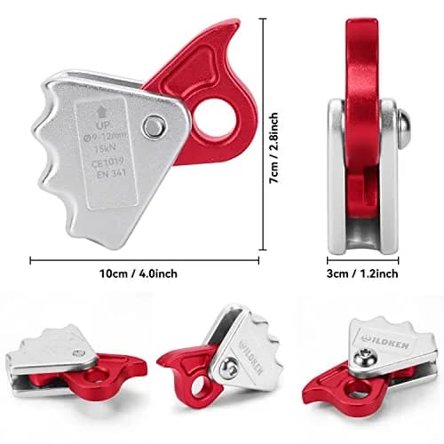 WILDKEN Climbing Ascender Fall Protection Belay Device | Lightweight Magnesium Alloy Rope Grab (7.8*7.5cm, 95g) thumbnail 4