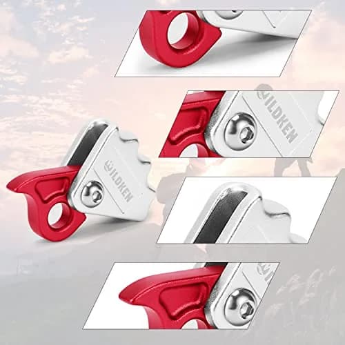 WILDKEN Climbing Ascender Fall Protection Belay Device | Lightweight Magnesium Alloy Rope Grab (7.8*7.5cm, 95g) thumbnail 6