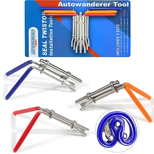 AutoWanderer Tool Hydraulic Cylinder Seal Install Tool Set 3 PCS | Rod Diameters 22-165mm — blue