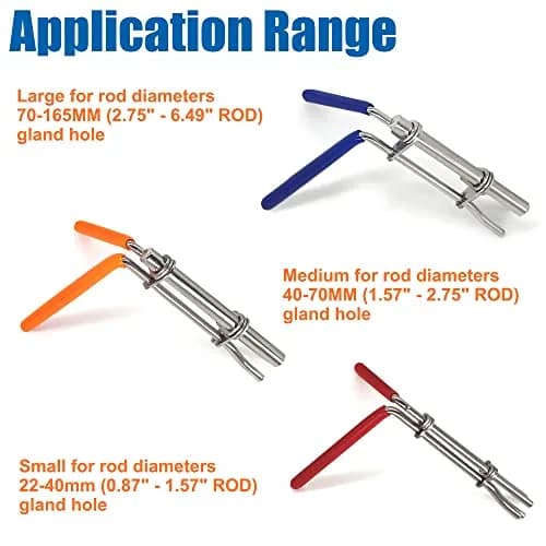 AutoWanderer Tool Hydraulic Cylinder Seal Install Tool Set 3 PCS | Rod Diameters 22-165mm thumbnail 4