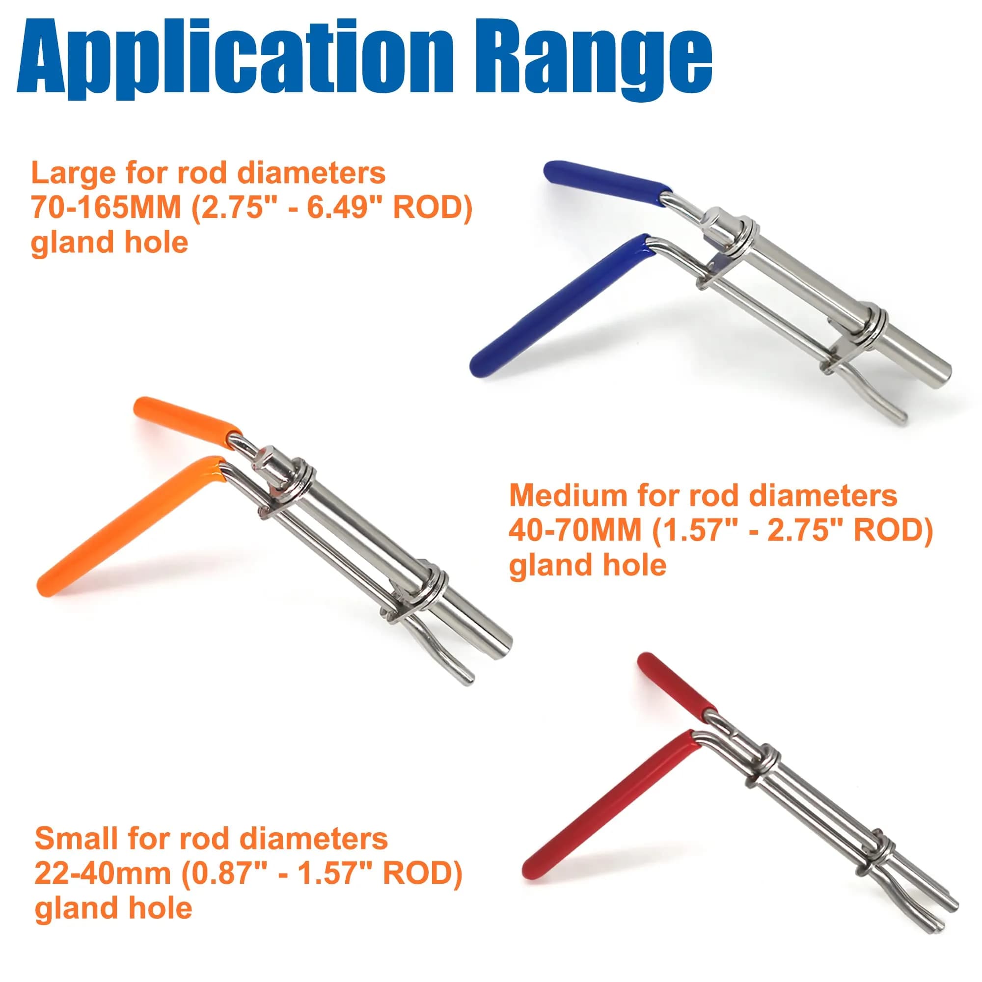 AutoWanderer Tool Hydraulic Cylinder Seal Install Tool Set 3 PCS | Rod Diameters 22-165mm - view 4