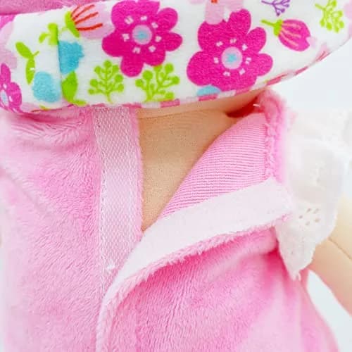 June Garden 12" Soft Dolly Emilia Plush Baby Doll, Pink Dress | Lightweight, cuddly toy for ages 0+ thumbnail 5