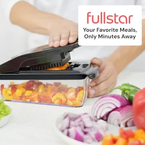 Fullstar Pro Original Vegetable Chopper & Spiralizer, Kitchen Prep Tool with 4 Stainless Steel Blades & 5-Cup Container | Dices in 30 Seconds thumbnail 8
