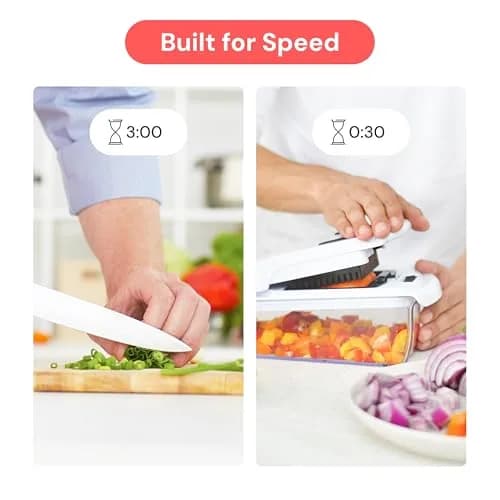 Fullstar Pro Original Vegetable Chopper & Spiralizer, Kitchen Prep Tool with 4 Stainless Steel Blades & 5-Cup Container | Dices in 30 Seconds thumbnail 3