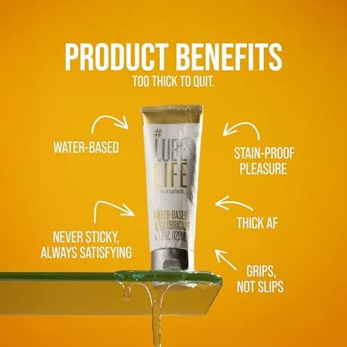 LubeLife Water Based Gel Lube 4 Fl Oz | Non-Drip Jelly for Sensitive Skin thumbnail 5
