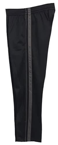 Gioberti Men's Athletic Track Pants, Zip Bottom, Black Charcoal, 3X-Large | Sporty, Comfortable & Quick-Dry thumbnail 4