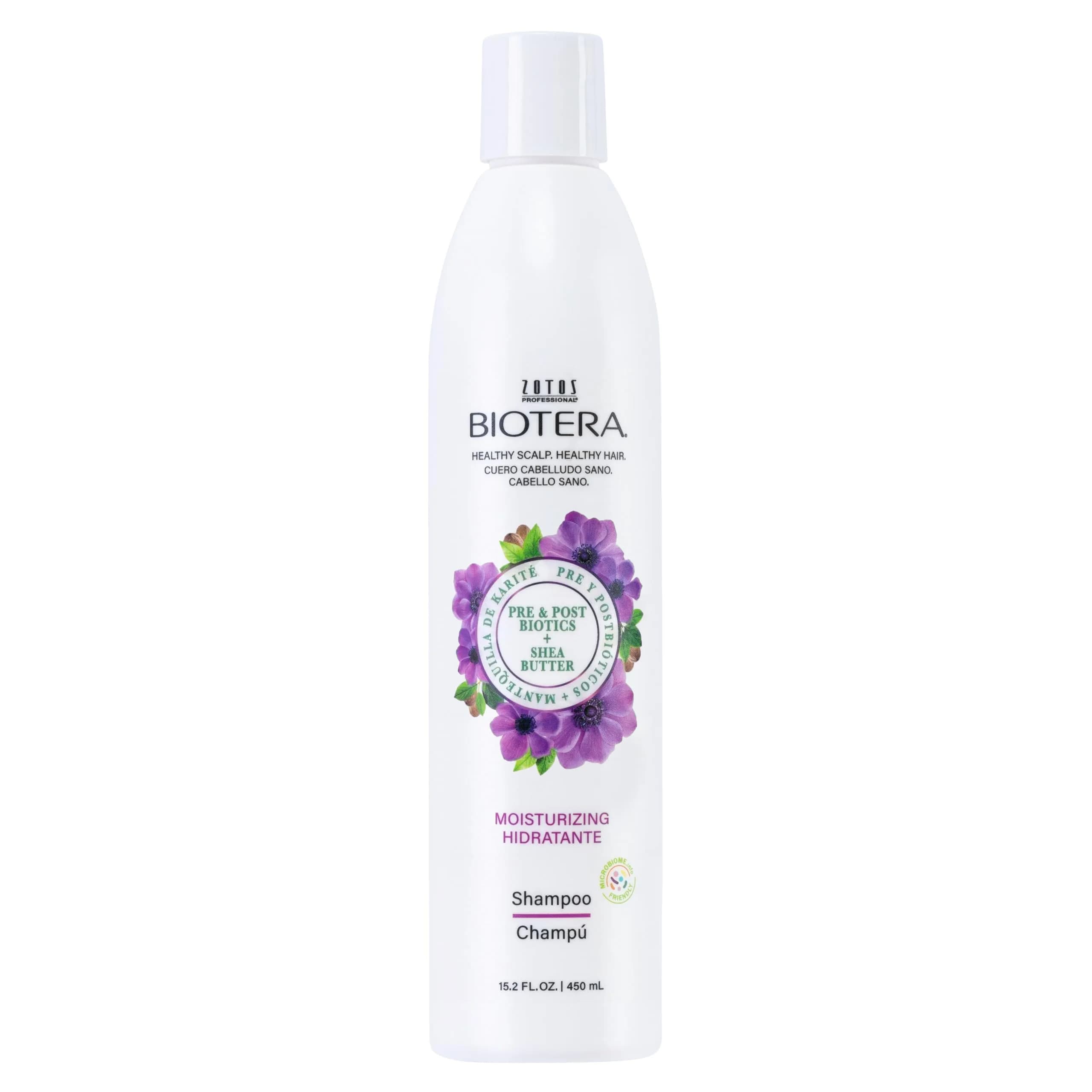 Biotera Moisturizing Shampoo for Dry, Fine Hair | Lightweight Hydration with Coconut & Shea Butter, Restores & Nourishes Moisture, Enhances Shine & Softness, Vegan, 15.2 Fl Oz — White