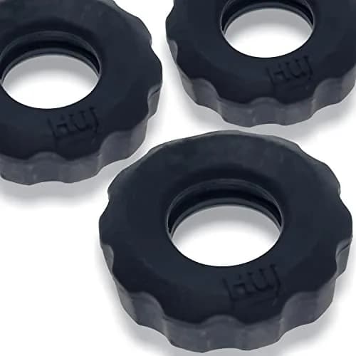 Oxballs Hunkyjunk Super Huj 3Pk Cockrings Tar Ice | Stretchy Design for Enhanced Pleasure thumbnail 1